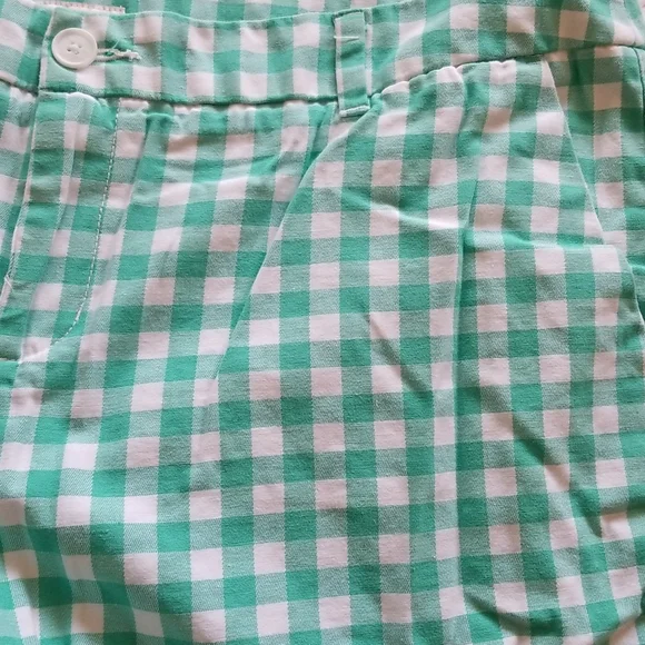 Merona Retro Style Green Gingham Shorts Size 16 - Picture 7 of 7